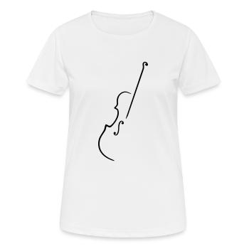 halbe Geige half - Frauen T-Shirt atmungsaktiv - Weiß - Vorne - AI Model Female 172 dark (172cm)