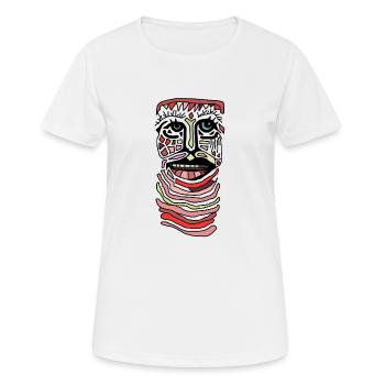 LONG NECK - Women's Breathable T-Shirt - white - Front - AI Model Female 172 dark (172cm)