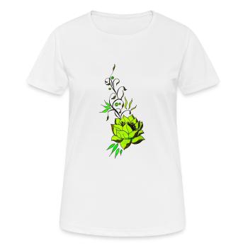 Leuchtende Sukkulente Ranken - Frauen T-Shirt atmungsaktiv - Weiß - Vorne - AI Model Female 172 dark (172cm)