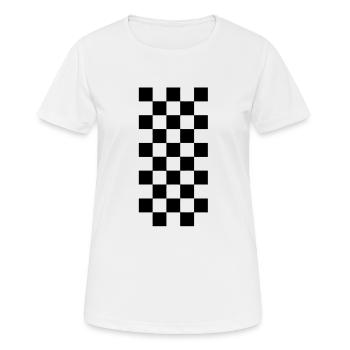 racing flag - T-shirt respirant Femme - blanc - Devant - AI Model Female 172 dark (172cm)