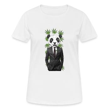 Panda cannabis - Women's Breathable T-Shirt - white - Front - AI Model Female 172 dark (172cm)