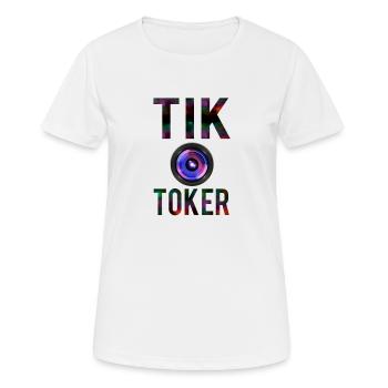 TIK TOKER TIK TOK - Women's Breathable T-Shirt - white - Front - AI Model Female 172 dark (172cm)