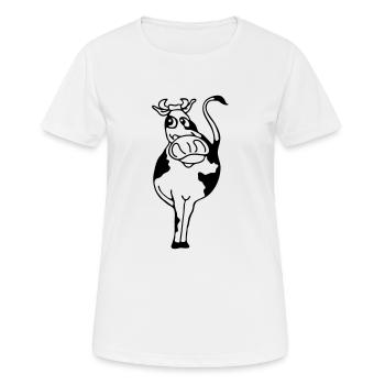 Stier 2 - Frauen T-Shirt atmungsaktiv - Weiß - Vorne - AI Model Female 172 dark (172cm)