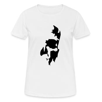 Skull - Frauen T-Shirt atmungsaktiv - Weiß - Vorne - AI Model Female 172 dark (172cm)