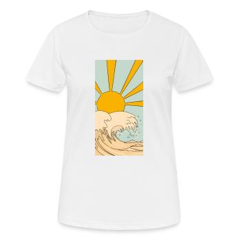 Sun and Waves - T-shirt respirant Femme - blanc - Devant - AI Model Female 172 dark (172cm)