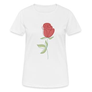 Fleur - T-shirt respirant Femme - blanc - Devant - AI Model Female 172 dark (172cm)