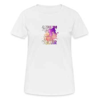 je peux pas j'ai roller idée cadeau roller drôles - T-shirt respirant Femme - blanc - Devant - AI Model Female 172 dark (172cm)
