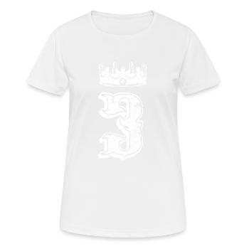 3 Zahl Krone - Frauen T-Shirt atmungsaktiv - Weiß - Vorne - AI Model Female 172 dark (172cm)