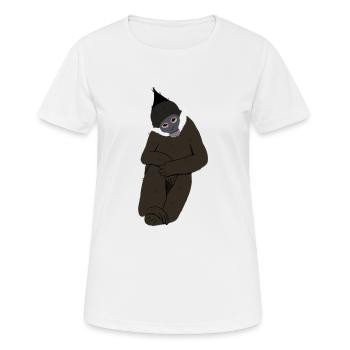 Langur de françois - T-shirt respirant Femme - blanc - Devant - AI Model Female 172 dark (172cm)