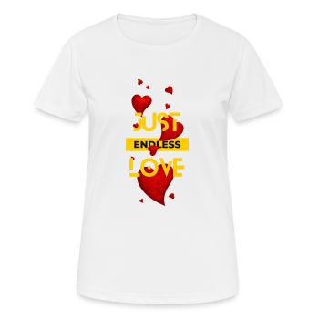 Endlose Liebe - Frauen T-Shirt atmungsaktiv - Weiß - Vorne - AI Model Female 172 dark (172cm)