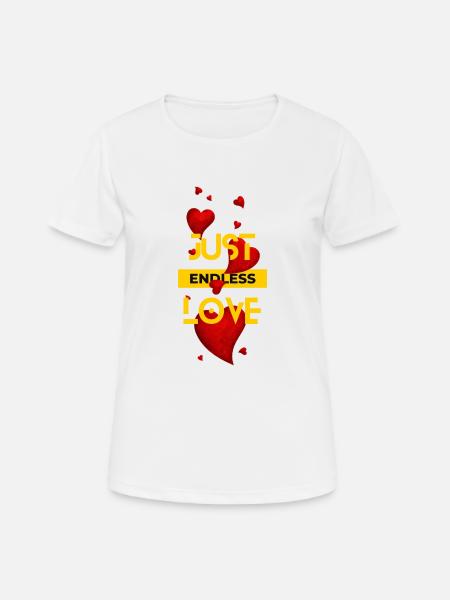 Endlose Liebe - Frauen T-Shirt atmungsaktiv - Weiß