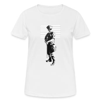 soldats militaire - T-shirt respirant Femme - blanc - Devant - AI Model Female 172 dark (172cm)