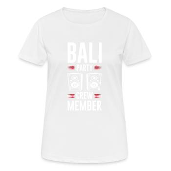 Équipage de la fête à Bali - T-shirt respirant Femme - blanc - Devant - AI Model Female 172 dark (172cm)