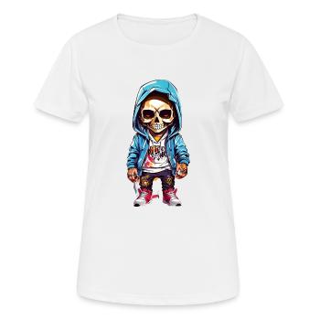 bunte Skelett - Frauen T-Shirt atmungsaktiv - Weiß - Vorne - AI Model Female 172 dark (172cm)