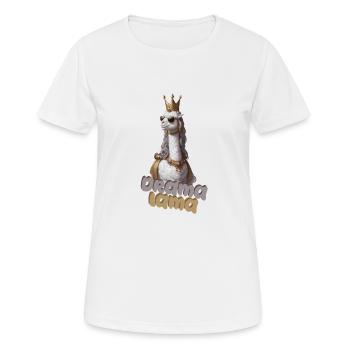 Drama Lama Queen - T-shirt respirant Femme - blanc - Devant - AI Model Female 172 dark (172cm)