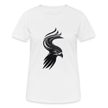Aigle Oiseau de proie tête - T-shirt respirant Femme - blanc - Devant - AI Model Female 172 dark (172cm)