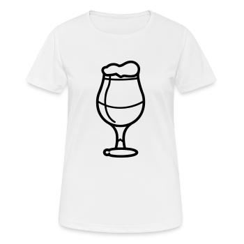 Bière - T-shirt respirant Femme - blanc - Devant - AI Model Female 172 dark (172cm)