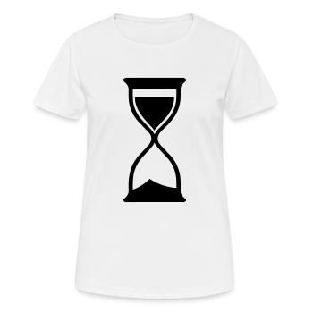 Stundenglas - Frauen T-Shirt atmungsaktiv - Weiß - Vorne - AI Model Female 172 dark (172cm)