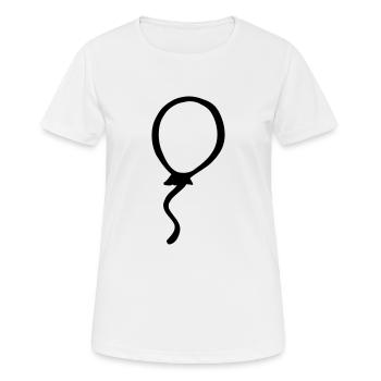 ballon - T-shirt respirant Femme - blanc - Devant - AI Model Female 172 dark (172cm)