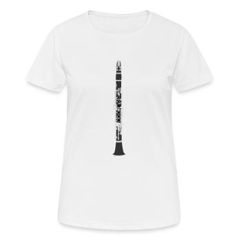 Klarinette - Frauen T-Shirt atmungsaktiv - Weiß - Vorne - AI Model Female 172 dark (172cm)