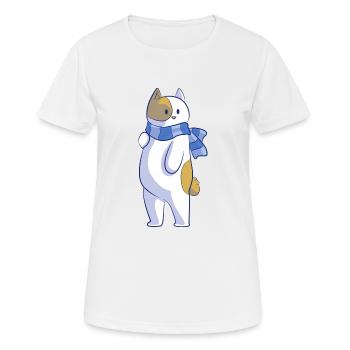 Bob le chat coquet - T-shirt respirant Femme - blanc - Devant - AI Model Female 172 dark (172cm)