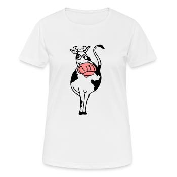 Stier - Frauen T-Shirt atmungsaktiv - Weiß - Vorne - AI Model Female 172 dark (172cm)