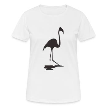 Flamant rose - T-shirt respirant Femme - blanc - Devant - AI Model Female 172 dark (172cm)