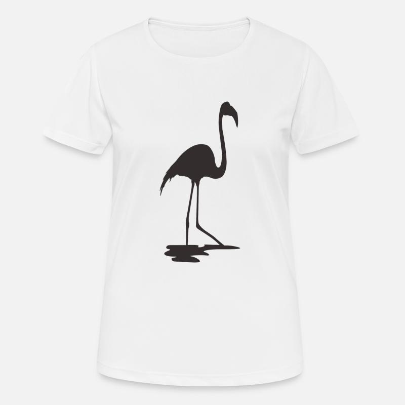 Flamingo Black - Women's Breathable T-Shirt - white