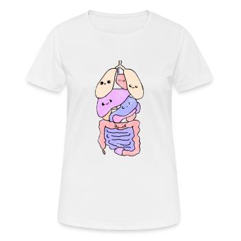 Organs Anatomy Biology - Women's Breathable T-Shirt - white - Front - AI Model Female 172 dark (172cm)