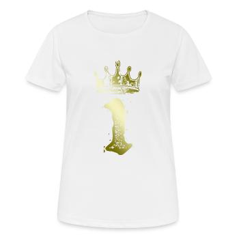 1 number crown - Women's Breathable T-Shirt - white - Front - AI Model Female 172 dark (172cm)