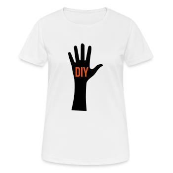 DIY Hand - T-shirt respirant Femme - blanc - Devant - AI Model Female 172 dark (172cm)