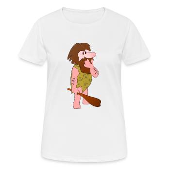 neanderthal cave man caveman steinzeit11 - Women's Breathable T-Shirt - white - Front - AI Model Female 172 dark (172cm)