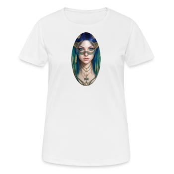 Déesse Bastet, Déesse de la douceur du foyer - T-shirt respirant Femme - blanc - Devant - AI Model Female 172 dark (172cm)