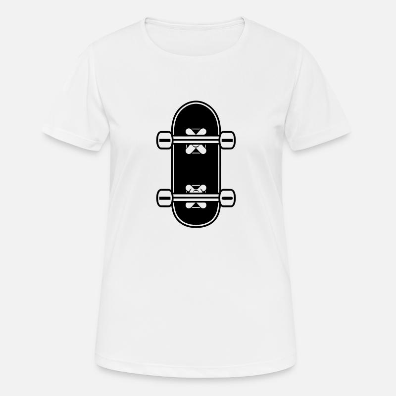skateboard - Women's Breathable T-Shirt - white