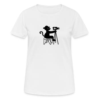 Kameramann - Frauen T-Shirt atmungsaktiv - Weiß - Vorne - AI Model Female 172 dark (172cm)