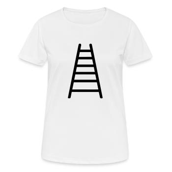 Leiter - Frauen T-Shirt atmungsaktiv - Weiß - Vorne - AI Model Female 172 dark (172cm)