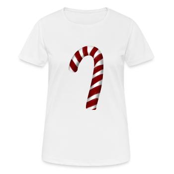 Zuckerstange Weihnachten, Weihnachtsdesign - Frauen T-Shirt atmungsaktiv - Weiß - Vorne - AI Model Female 172 dark (172cm)
