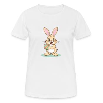 Osterhase - Frauen T-Shirt atmungsaktiv - Weiß - Vorne - AI Model Female 172 dark (172cm)