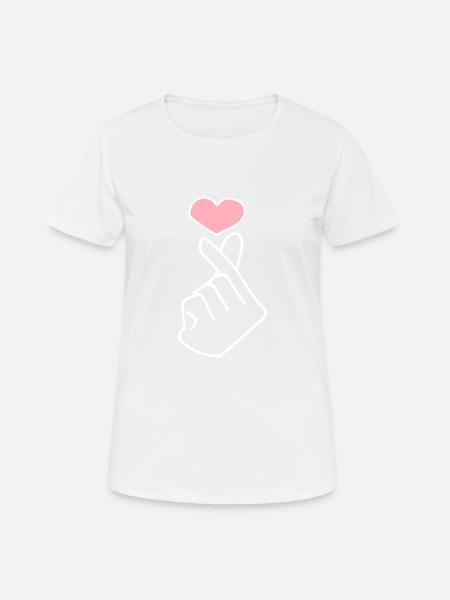 K-Pop - Frauen T-Shirt atmungsaktiv - Weiß