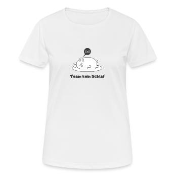 Team kein Schlaf - Frauen T-Shirt atmungsaktiv - Weiß - Vorne - AI Model Female 172 dark (172cm)