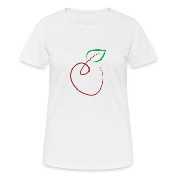 Apple - Women's Breathable T-Shirt - white - Front - AI Model Female 172 dark (172cm)