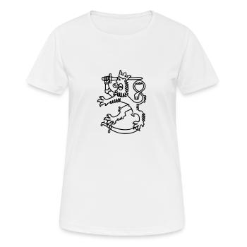 finnisches symbol finnland löwenflagge - Frauen T-Shirt atmungsaktiv - Weiß - Vorne - AI Model Female 172 dark (172cm)