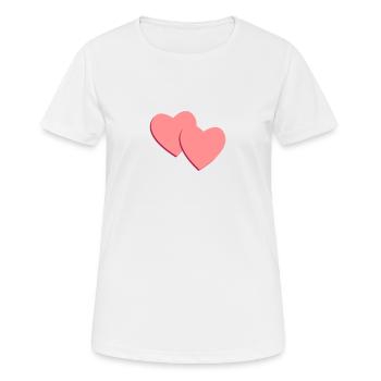 heart - Women's Breathable T-Shirt - white - Front - AI Model Female 172 dark (172cm)