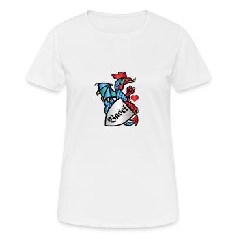 Basilic de Bâle - T-shirt respirant Femme - blanc - Devant - AI Model Female 172 dark (172cm)