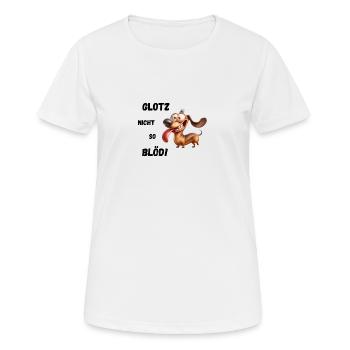 Don't stare so stupidly! Dachshund - Women's Breathable T-Shirt - white - Front - AI Model Female 172 dark (172cm)