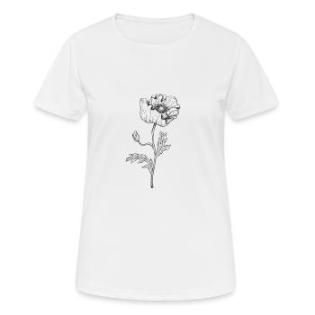 Poppy Poppy Papaver - Women's Breathable T-Shirt - white - Front - AI Model Female 172 dark (172cm)