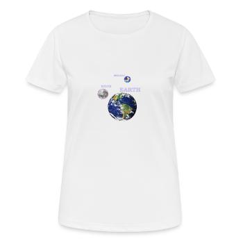 terre lune melmac 1 - T-shirt respirant Femme - blanc - Devant - AI Model Female 172 dark (172cm)