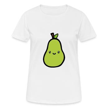 Poire - T-shirt respirant Femme - blanc - Devant - AI Model Female 172 dark (172cm)