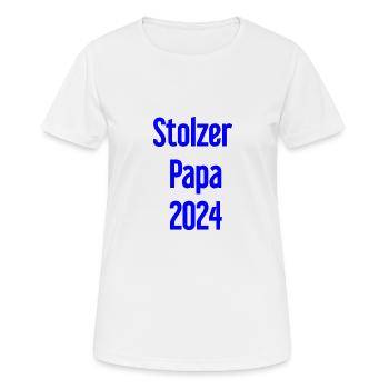 Proud Dad 2024 – for new fathers - Women's Breathable T-Shirt - white - Front - AI Model Female 172 dark (172cm)