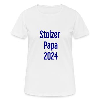 Proud Dad 2024 – for new fathers - Women's Breathable T-Shirt - white - Front - AI Model Female 172 dark (172cm)